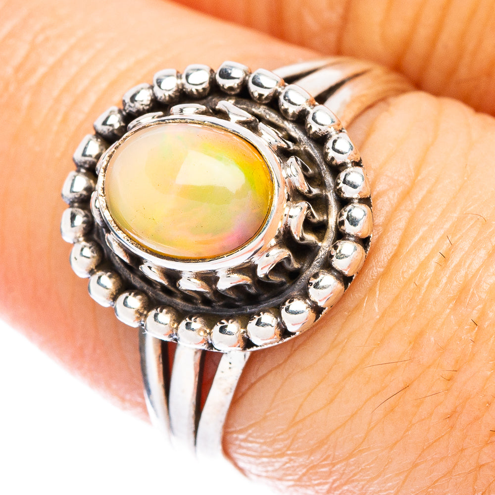 Rare Ethiopian Opal Ring Size 7.75 (925 Sterling Silver) R146888