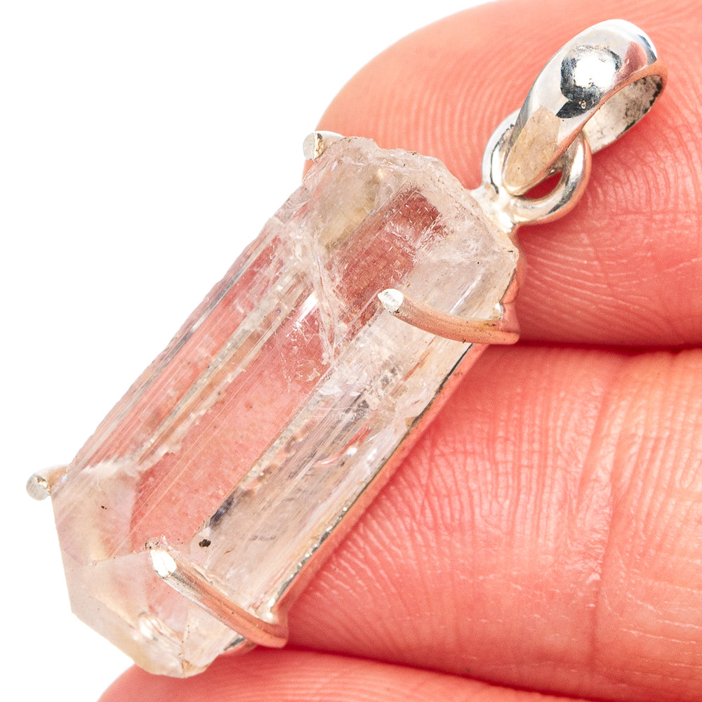 Raw Herkimer Diamond Pendant 1 1/4" (.925 Sterling Silver)