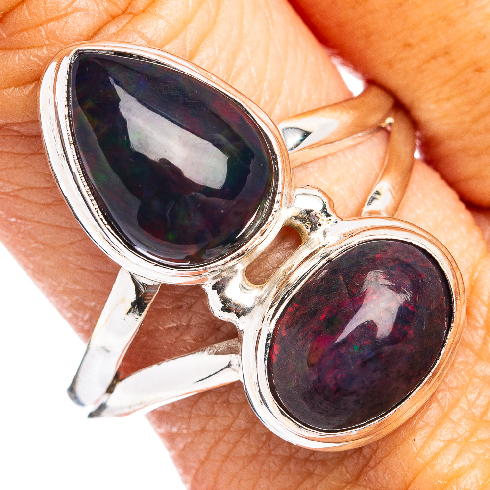 Premium Black Opal Ring Size 10.75 (.925 Sterling Silver)