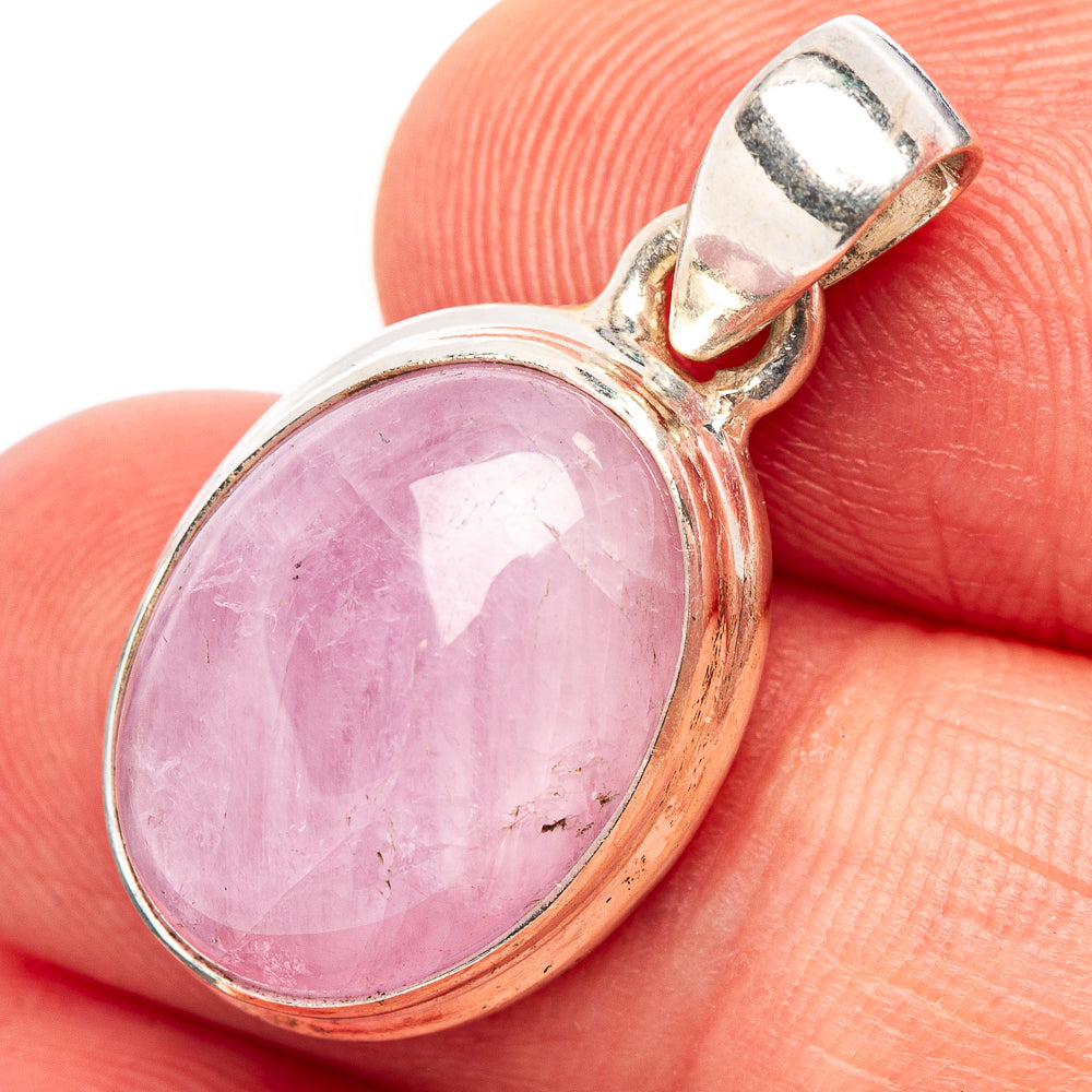 Kunzite Pendant 1 1/8" (.925 Sterling Silver)