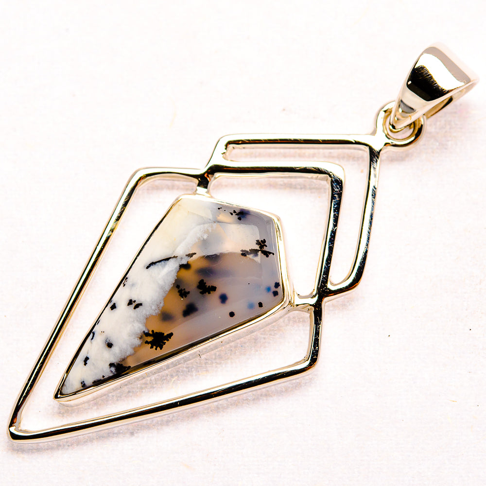 Premium Dendritic Opal 925 Sterling Silver Pendant 1 7/8" (925 Sterling Silver) PD37781