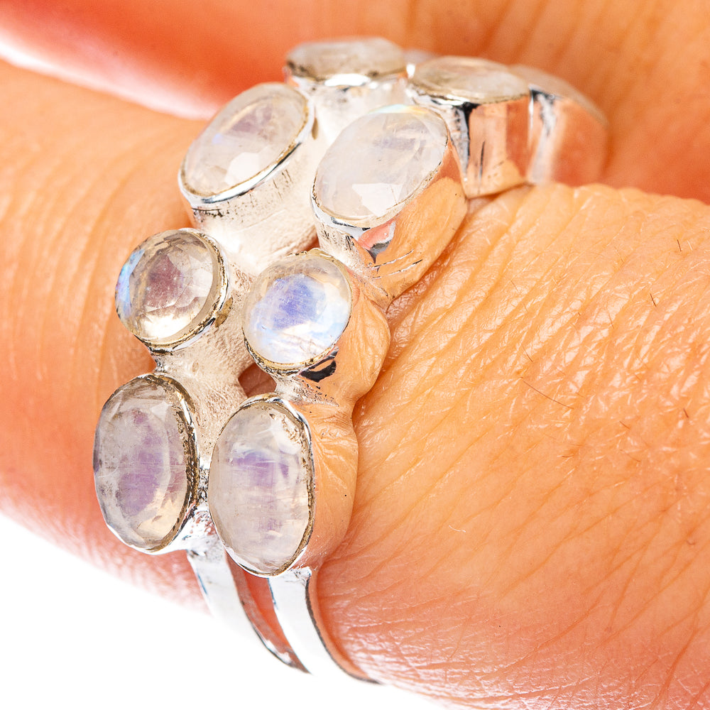 Rainbow Moonstone 925 Sterling Silver Ring Size 7.75 (925 Sterling Silver) R5444