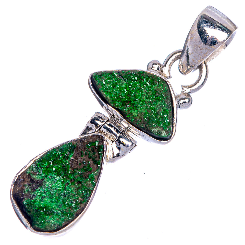 Rare Uvarovite Garnet Pendant 1 3/8" (925 Sterling Silver) P40639