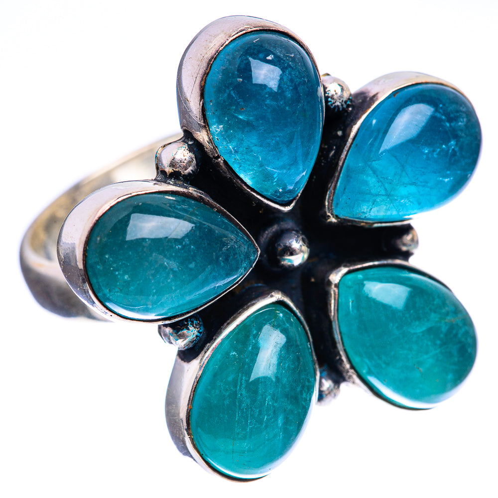 Blue Fluorite Ring Size 7.75 (925 Sterling Silver) R142986