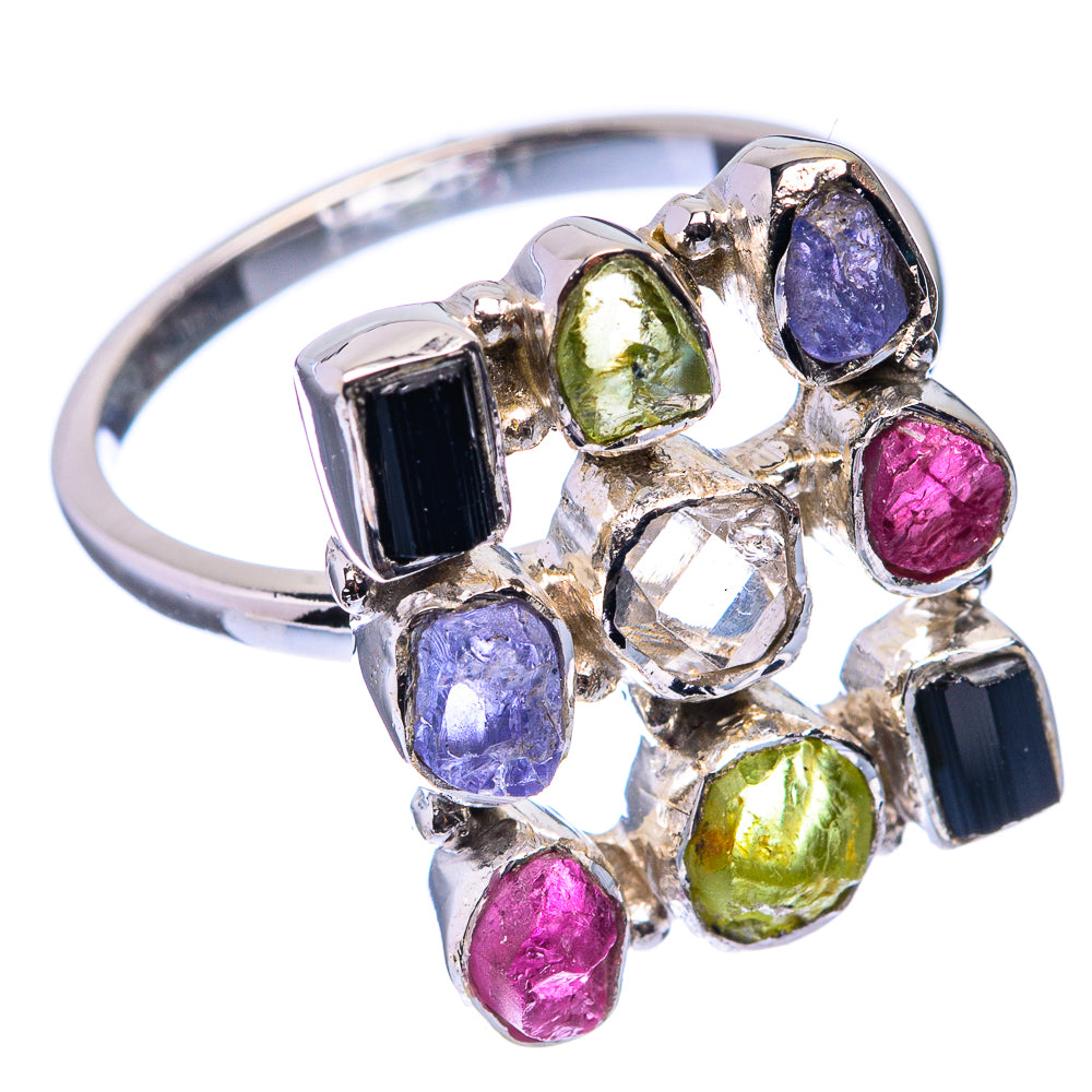 Premium Raw Tourmaline Ring Size 8.25 (925 Sterling Silver) R141755