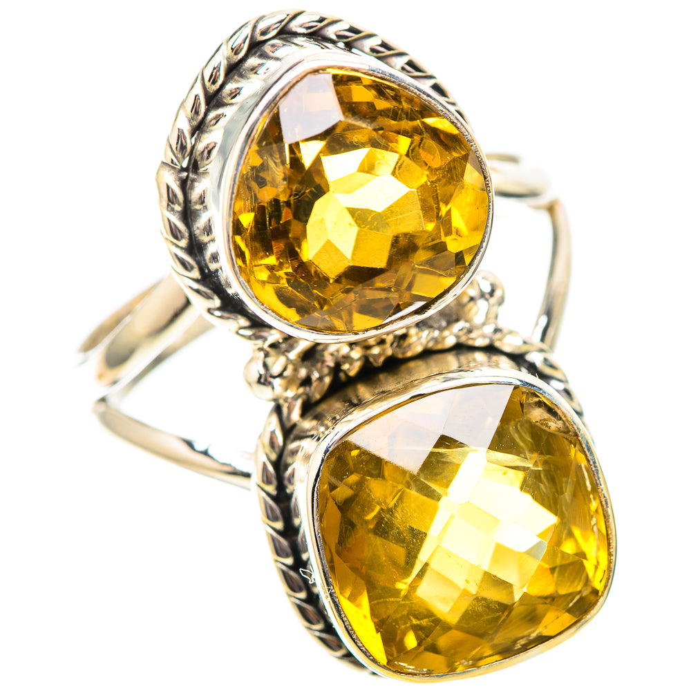 Large Faceted Citrine 925 Sterling Silver Ring Size 11.75 (925 Sterling Silver) RING139506