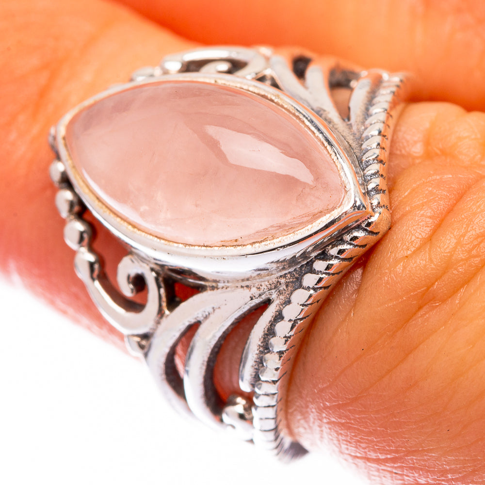 Rose Quartz Ring Size 6.25 (925 Sterling Silver) R140729