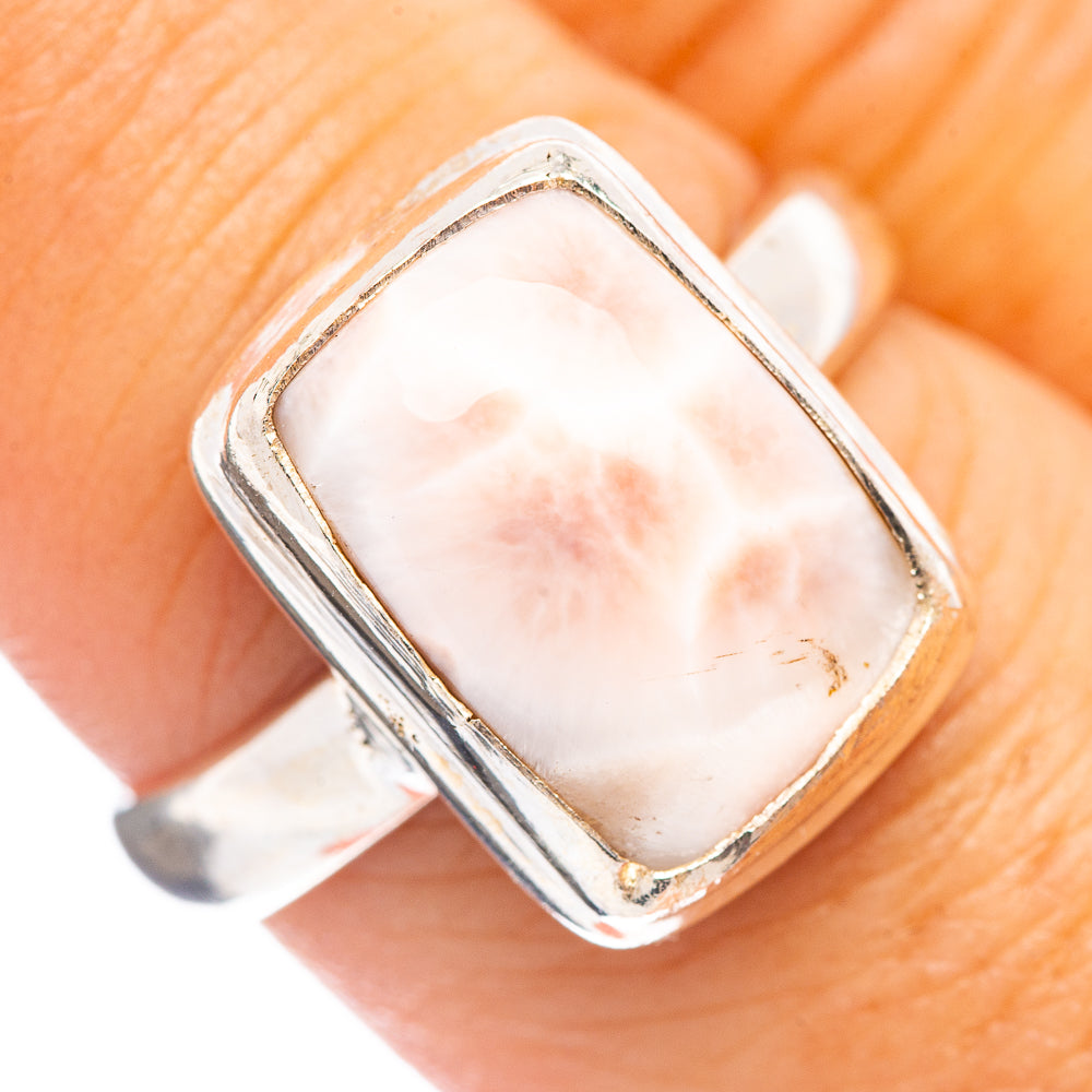 Pink Natrolite Ring Size 8 (.925 Sterling Silver)