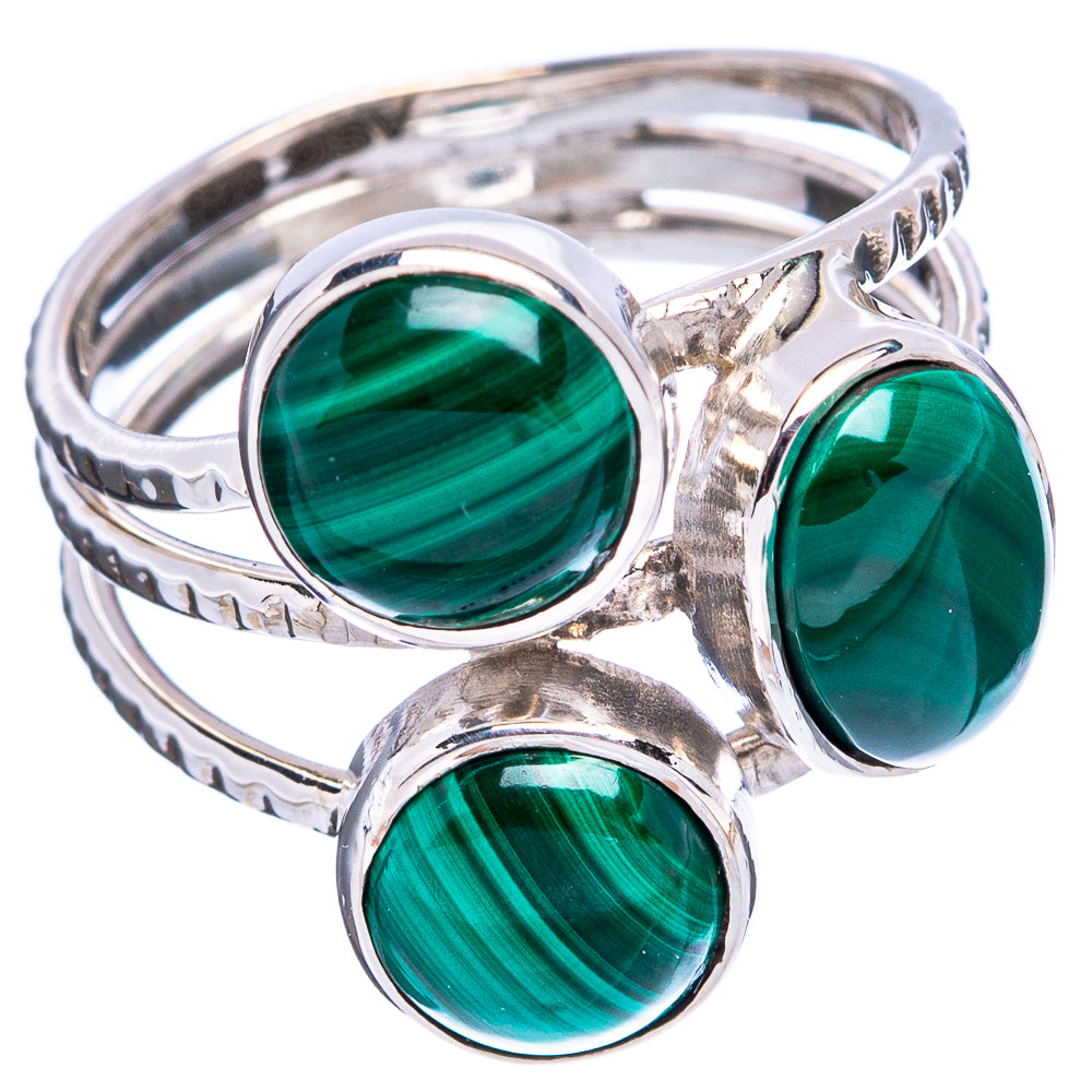 Premium Malachite Ring Size 5.75 (.925 Sterling Silver)