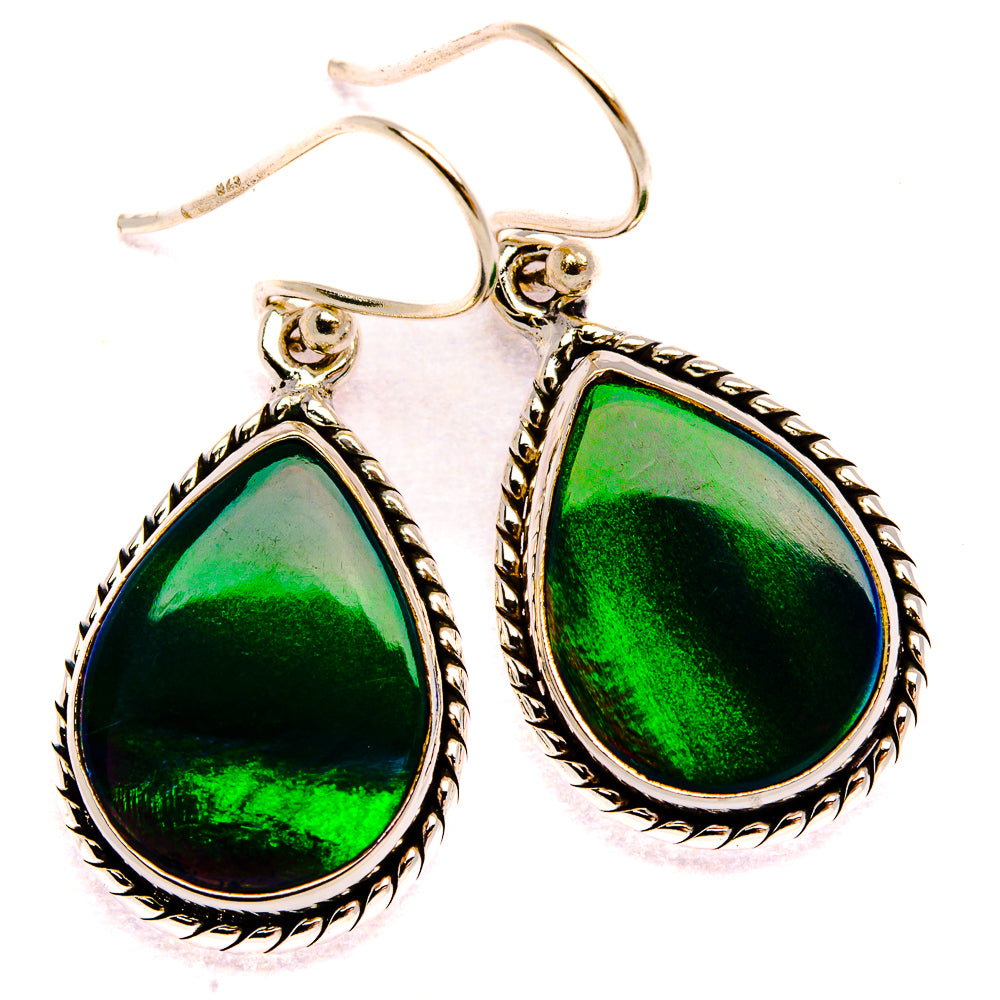 Aura Opal Earrings 1 3/8" (925 Sterling Silver) EARR432012