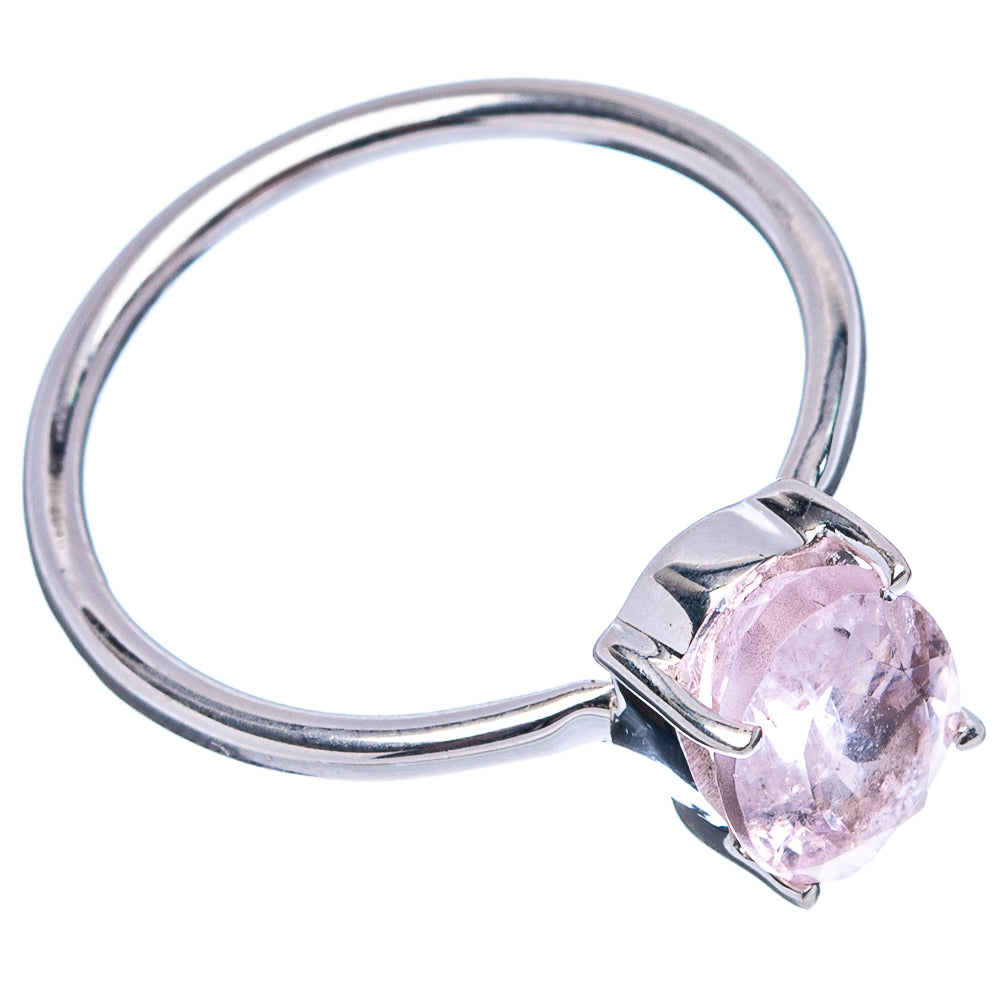 Rare Morganite Ring Size 8 (.925 Sterling Silver)