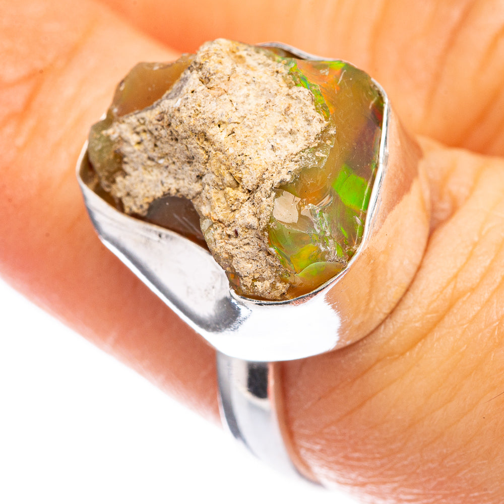 Raw Ethiopian Opal Ring Size 6.75 (925 Sterling Silver) R142707