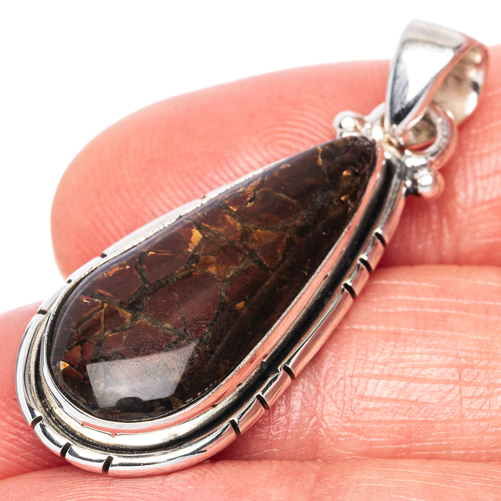 Rare Ammolite Pendant 1 1/2" (925 Sterling Silver) P41744