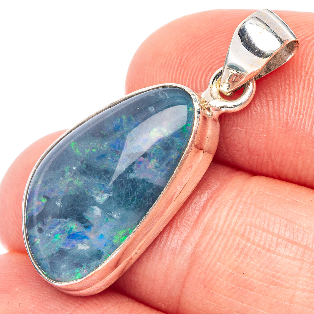 Rare Triple Opal Pendant 1 3/8" (925 Sterling Silver) P44825