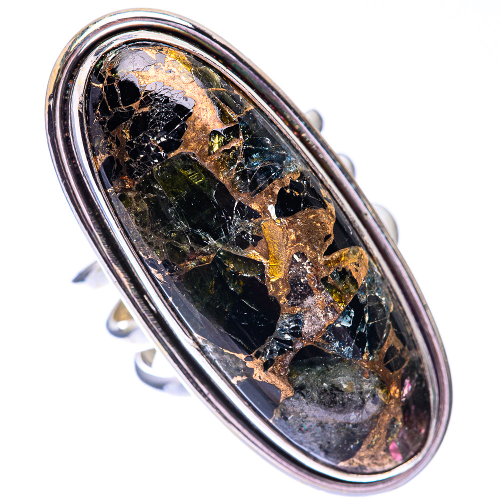 Large Mohave Black Onyx Ring Size 8 (925 Sterling Silver) R140660