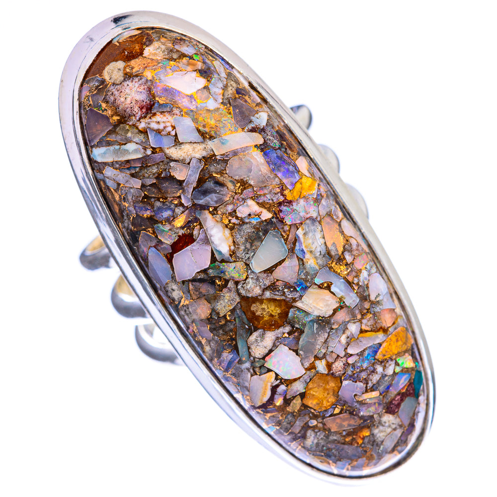Large Brecciated Ethiopian Opal Ring Size 6.5 (925 Sterling Silver) R142901