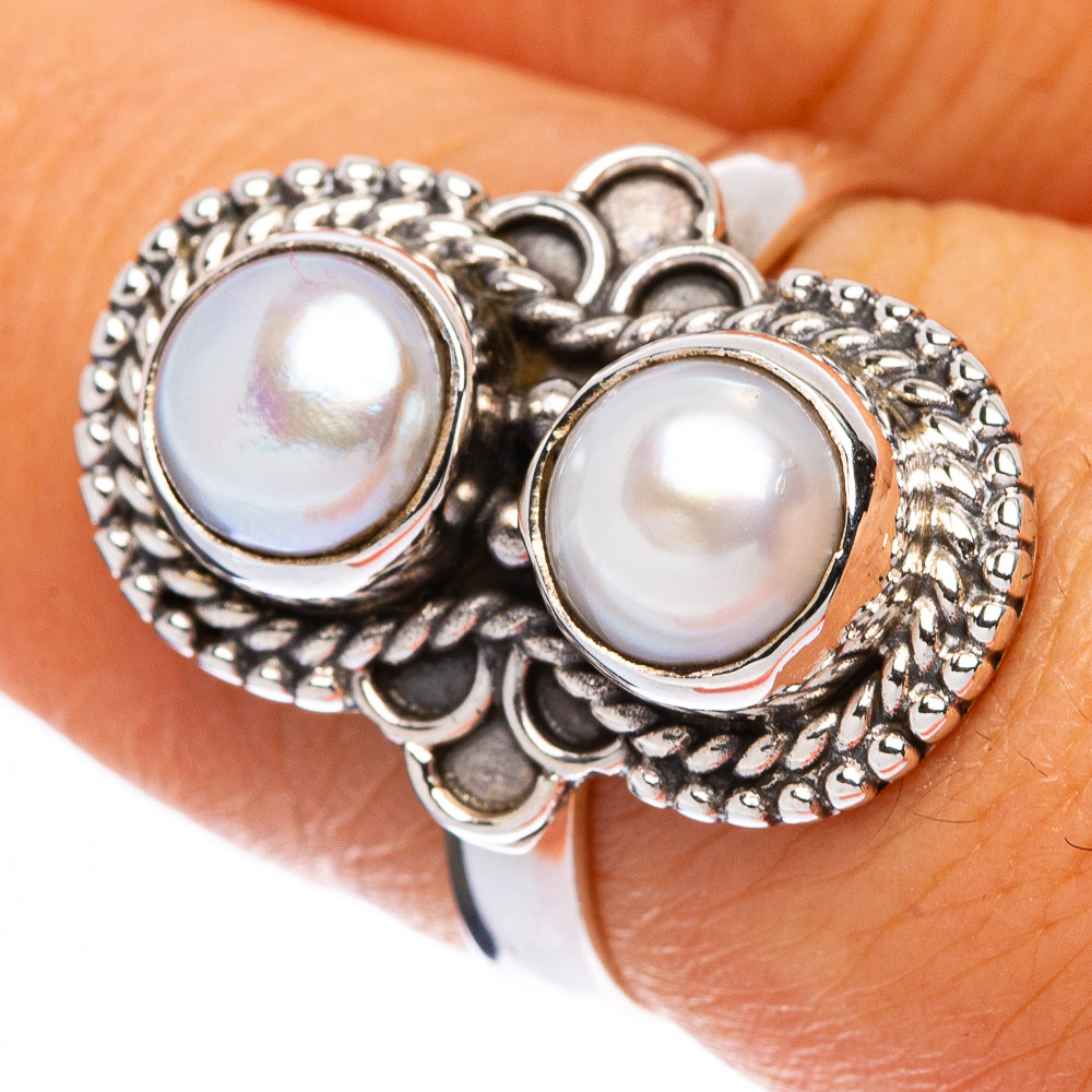 Cultured Pearl Ring Size 6.75 (925 Sterling Silver) R146113