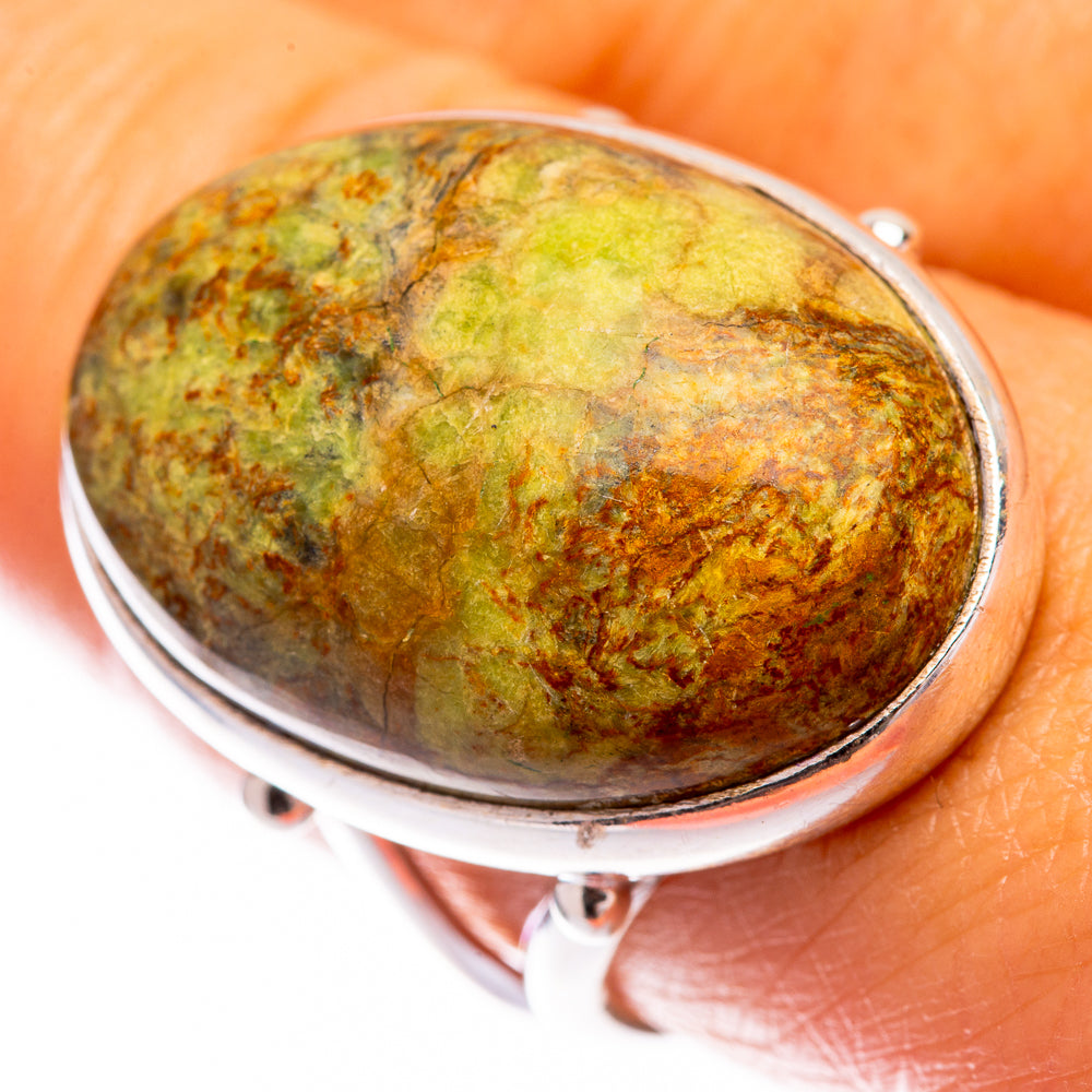 Gaspeite Ring Size 8.75 (925 Sterling Silver) R140719