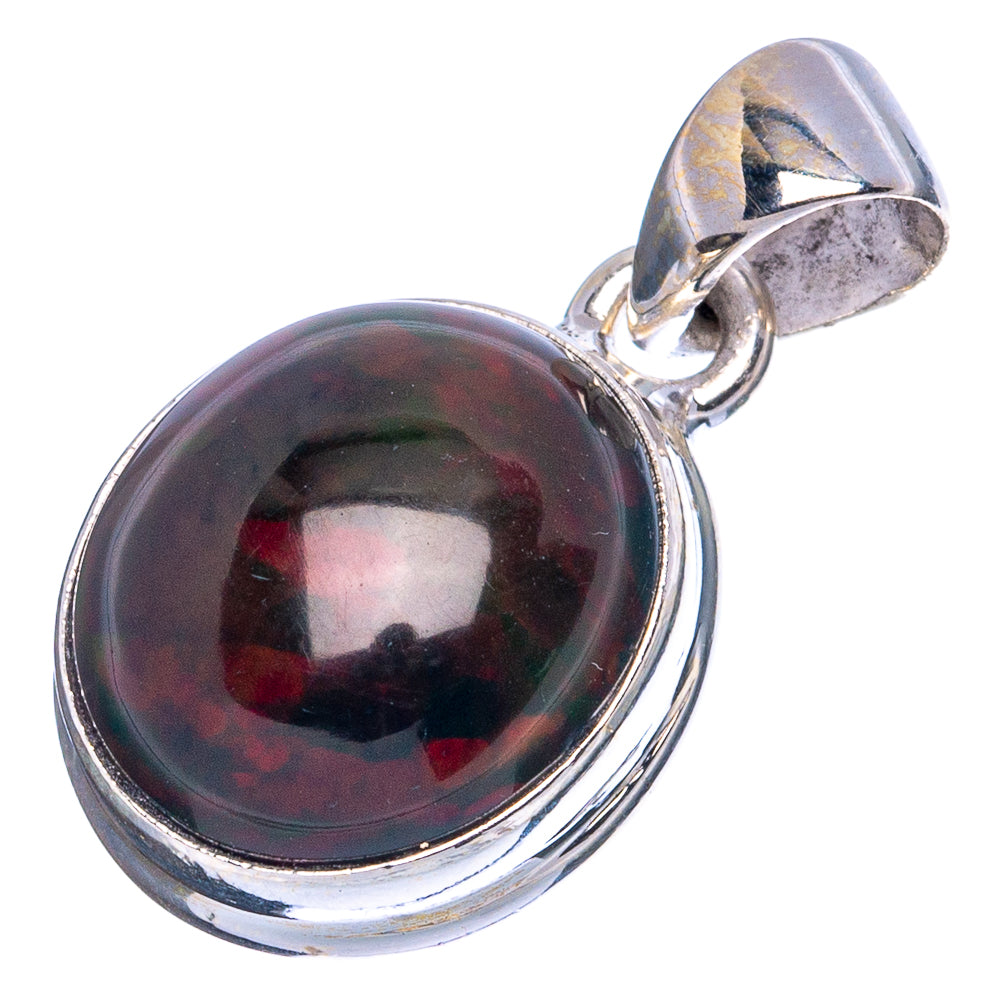 Rare Black Opal Pendant 1" (925 Sterling Silver) P43338