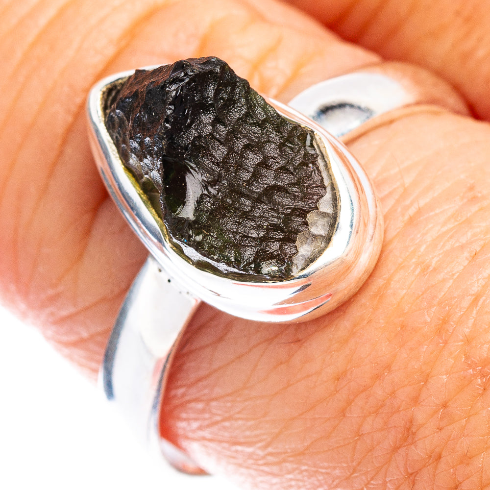 Rare Czech Moldavite Ring Size 9.25 (.925 Sterling Silver)
