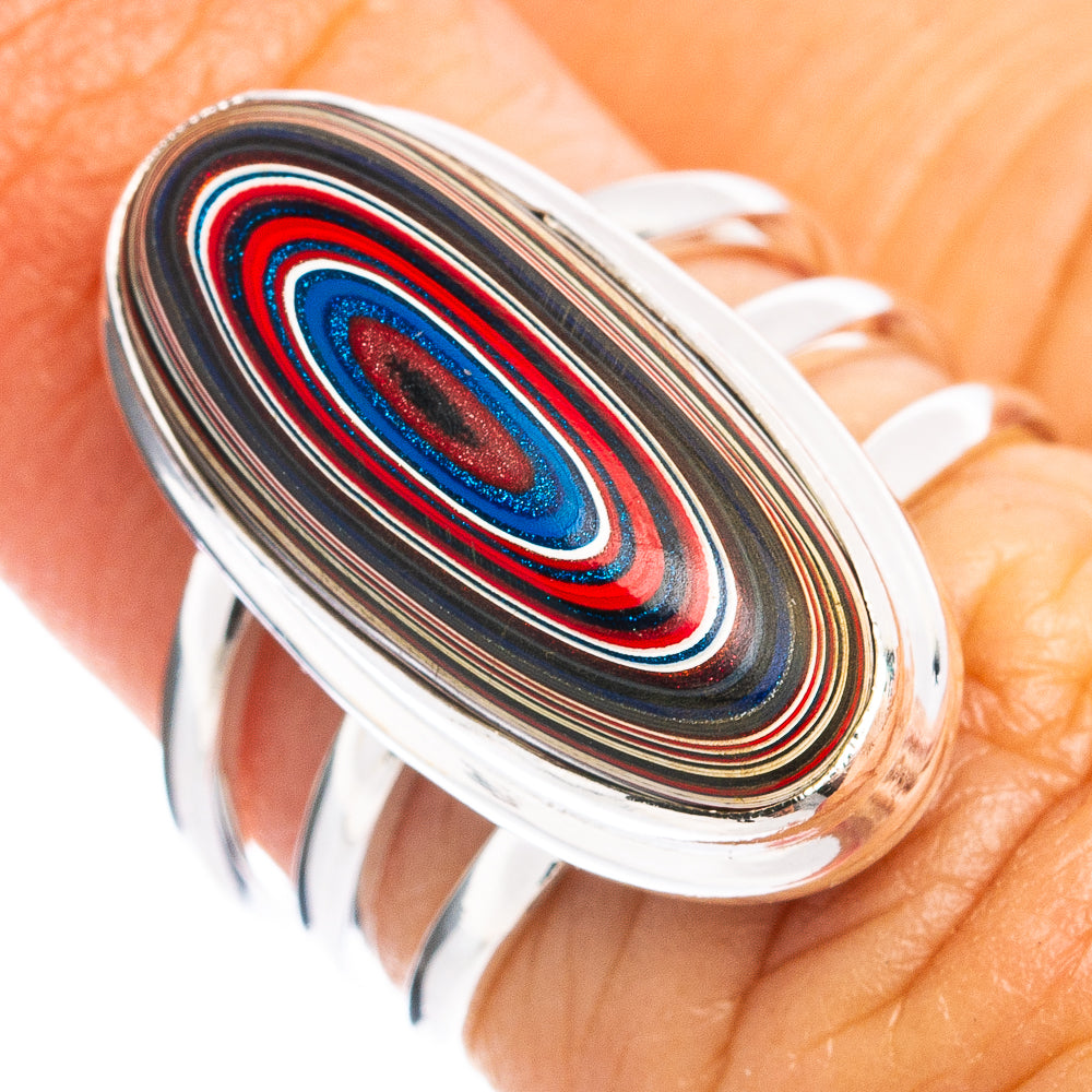 Premium Fordite Ring Size 6 (.925 Sterling Silver)