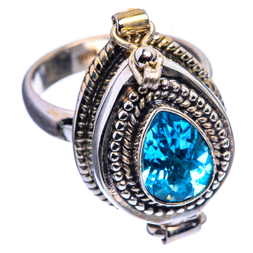 Poison London Blue Topaz Ring Size 6 (925 Sterling Silver) R142370
