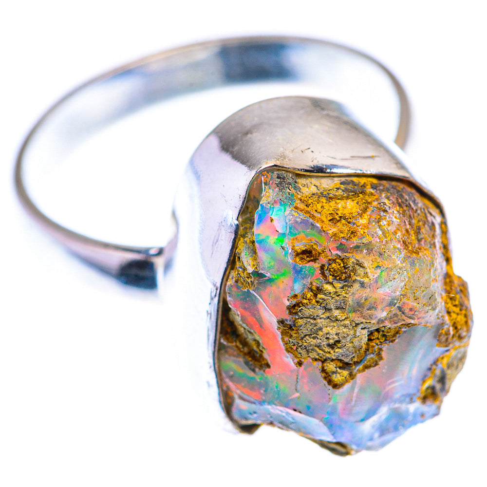 Raw Ethiopian Opal Ring Size 7.75 (925 Sterling Silver) RING140106