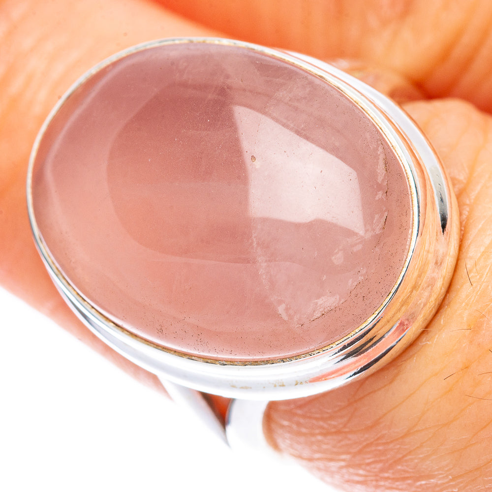 Rose Quartz Ring Size 7.25 (925 Sterling Silver) R2066