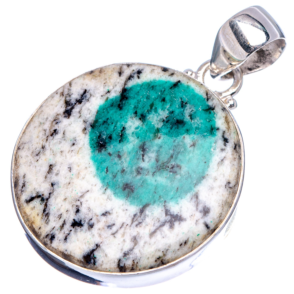 K2 Blue Azurite Pendant 1 1/2" (.925 Sterling Silver)