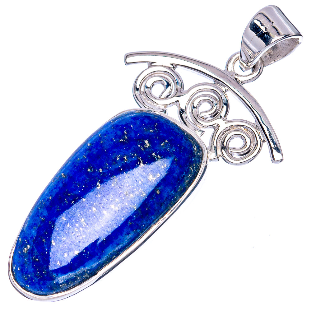 Premium Lapis Lazuli Pendant 1 3/4" (925 Sterling Silver) P41837