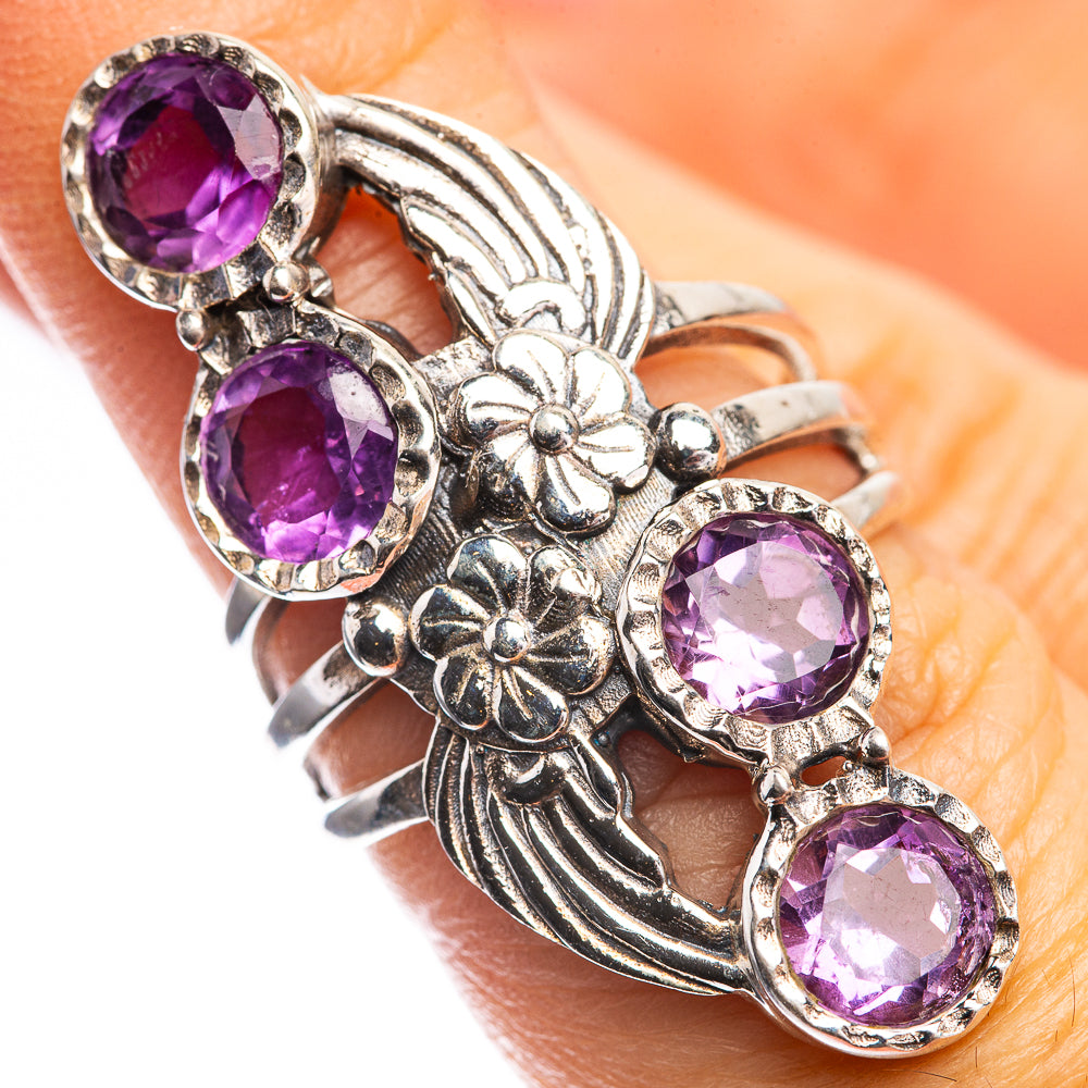 Faceted Amethyst Ring Size 6 (925 Sterling Silver) RING143447