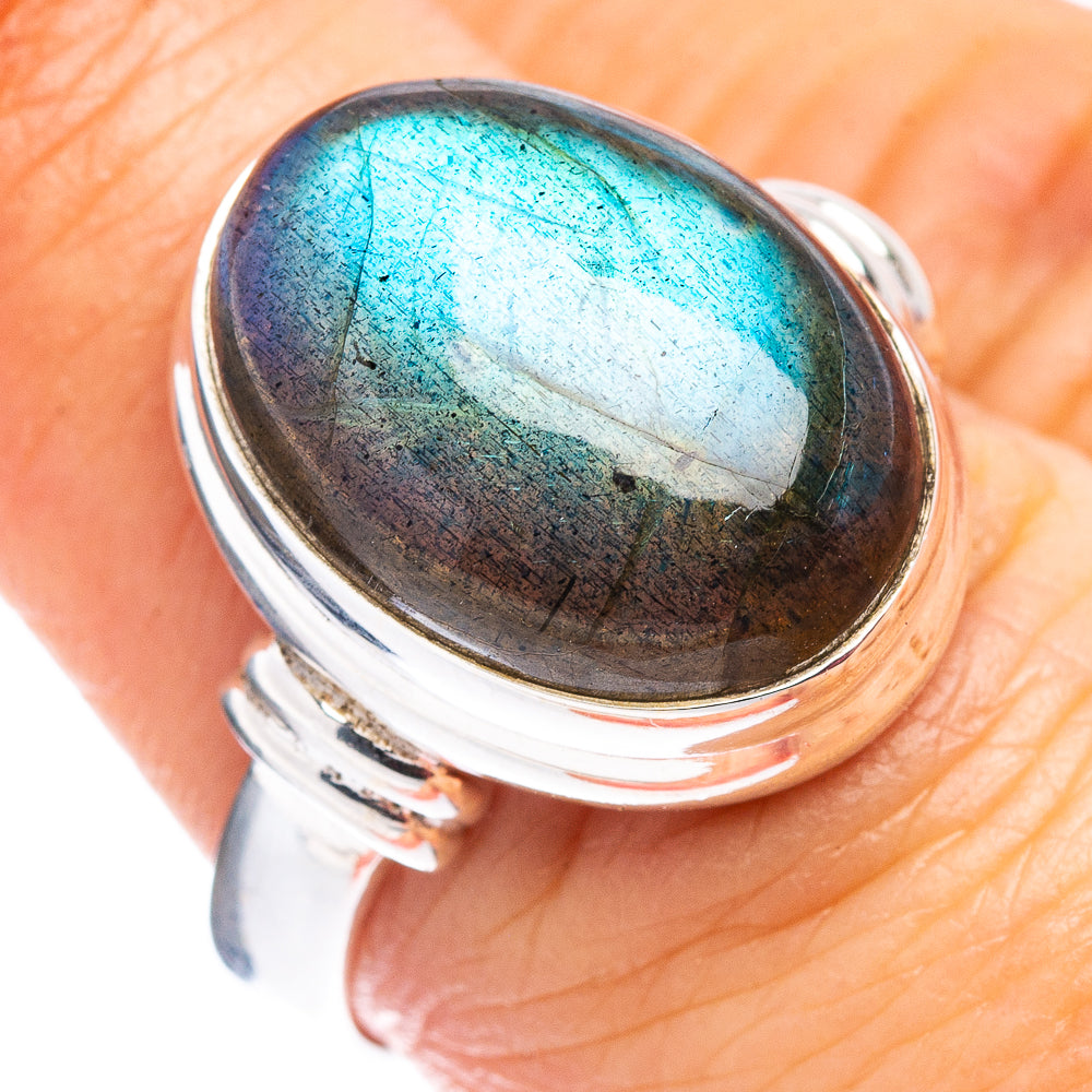 Labradorite Ring Size 7.75 (.925 Sterling Silver)