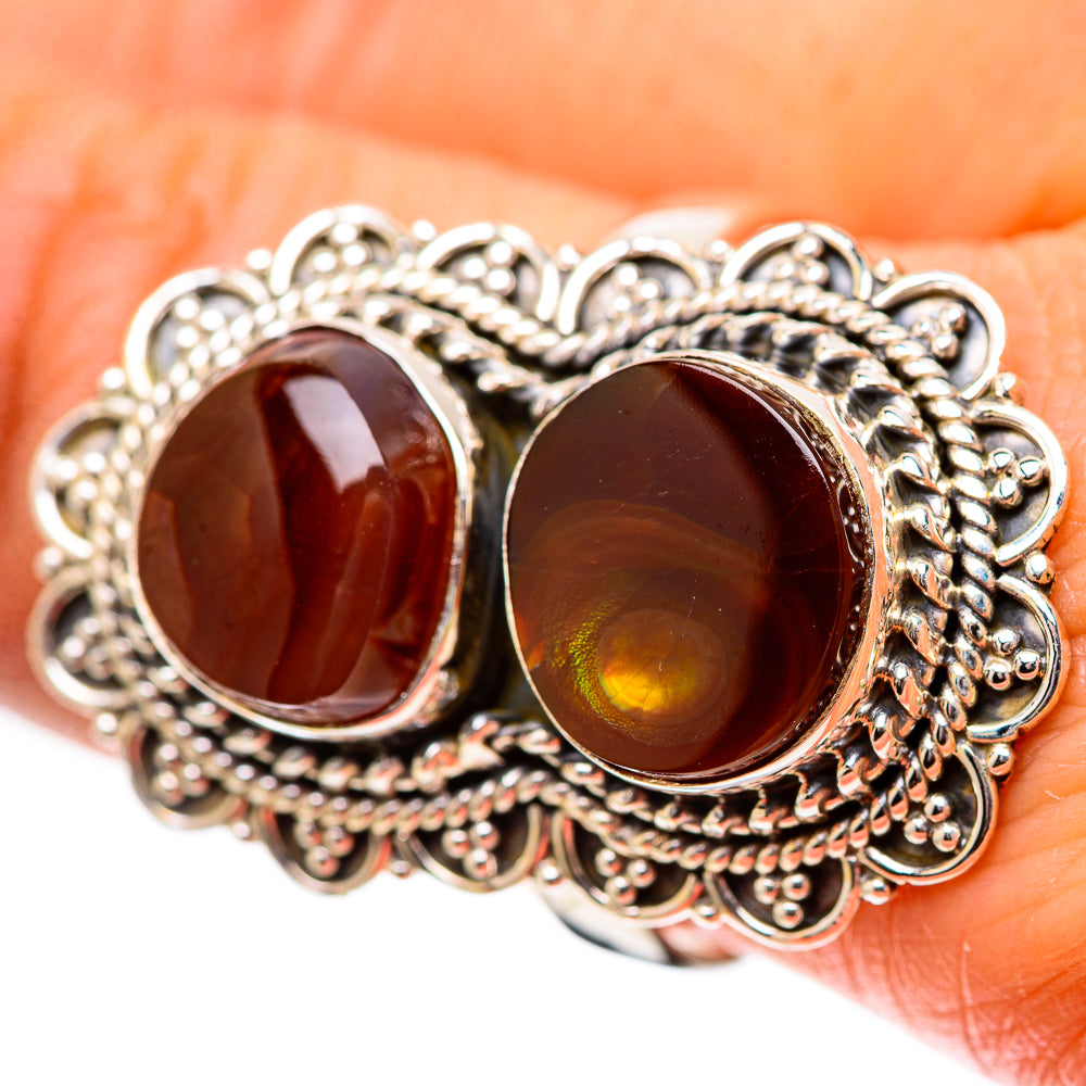 Large Mexican Fire Agate Ring Size 10 (925 Sterling Silver) RING139081