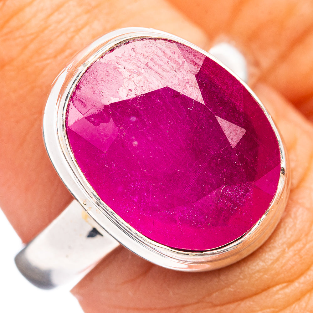 Premium Burmese Glass Filled Ruby Ring Size 7 (.925 Sterling Silver)