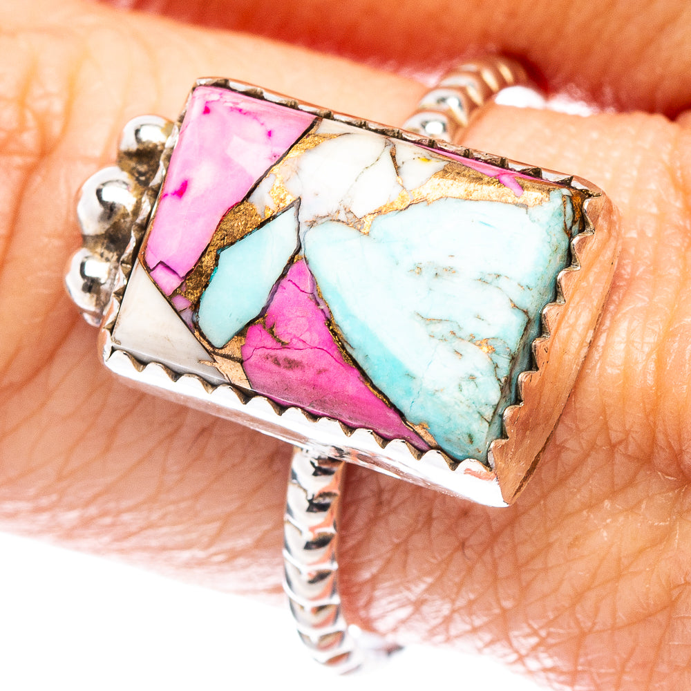 Cotton Candy Turquoise Ring Size 10 (.925 Sterling Silver)