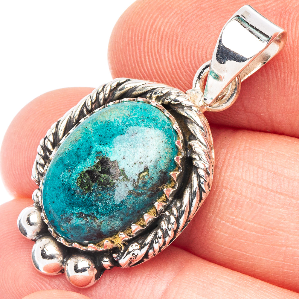 Arizona Turquoise Pendant 1 3/8" (925 Sterling Silver) P43813