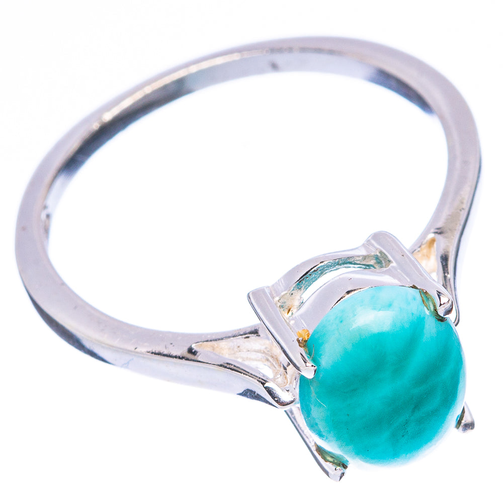 Larimar Dainty Ring Size 6.5 (925 Sterling Silver) R5894