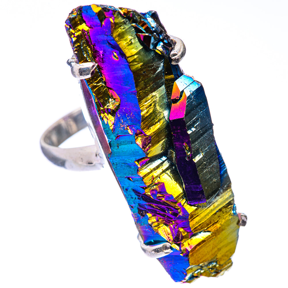 Huge Titanium Sunshine Druzy Ring Size 11.5 (925 Sterling Silver) R141272