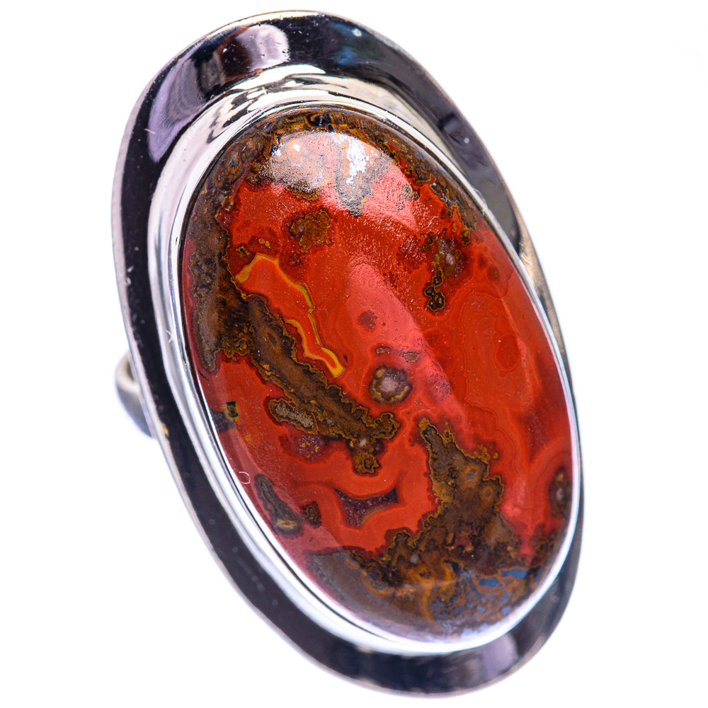 Huge Moroccan Agate Ring Size 8 (925 Sterling Silver) RING143334