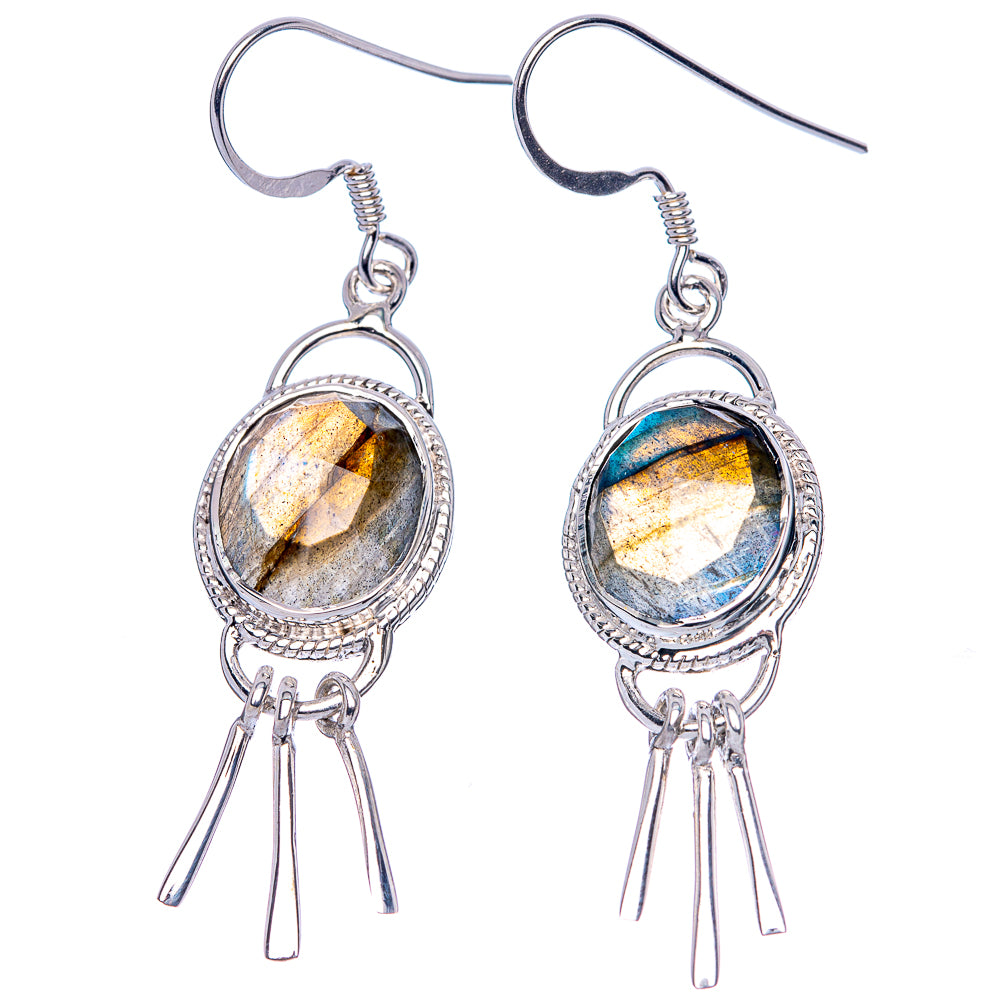 Asc Premium Labradorite Earrings 2" (925 Sterling Silver) E1325