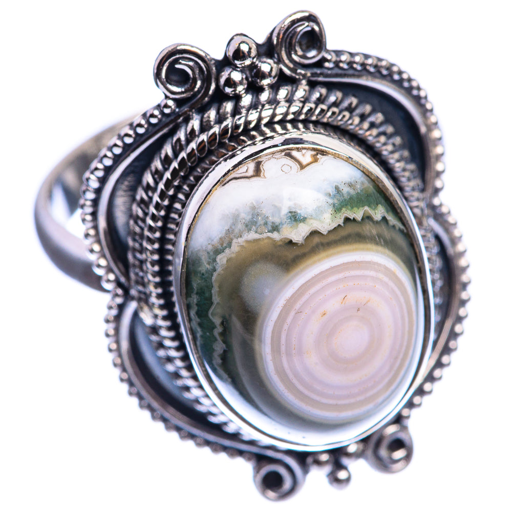Ocean Jasper 925 Sterling Silver Ring Size 9