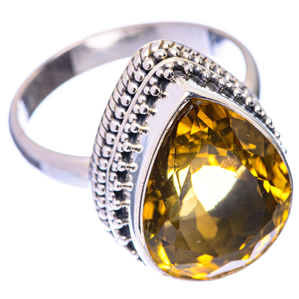 Faceted Citrine Ring Size 9 (925 Sterling Silver) R140886