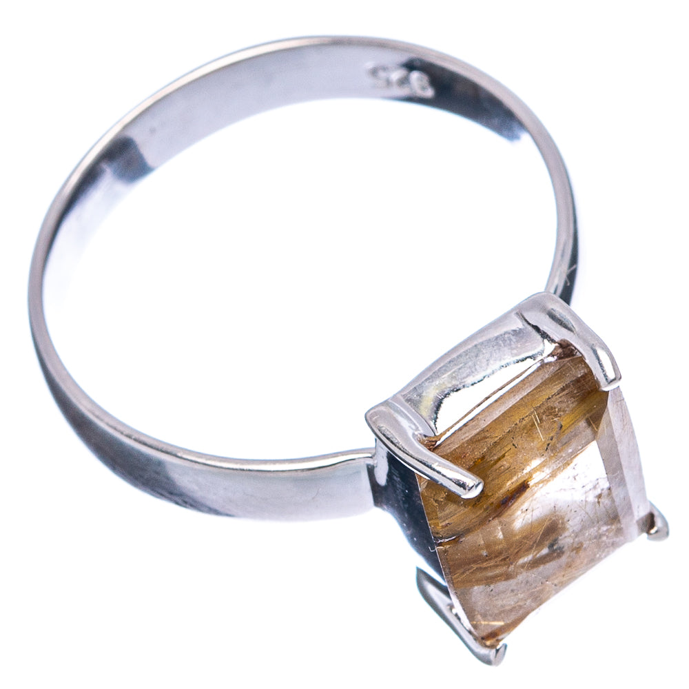 Rutilated Quartz Ring Size 5.75 (.925 Sterling Silver)