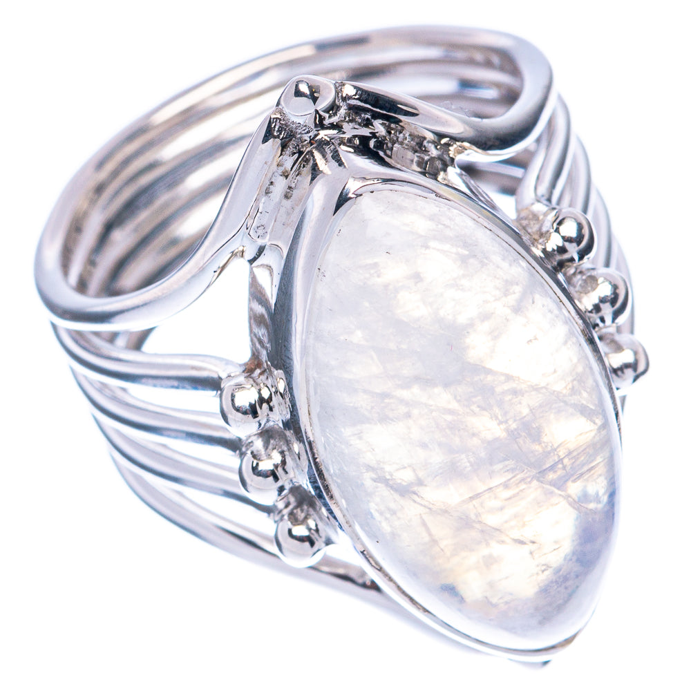 Premium Rainbow Moonstone 925 Sterling Silver Ring Size 6 (925 Sterling Silver) R2660