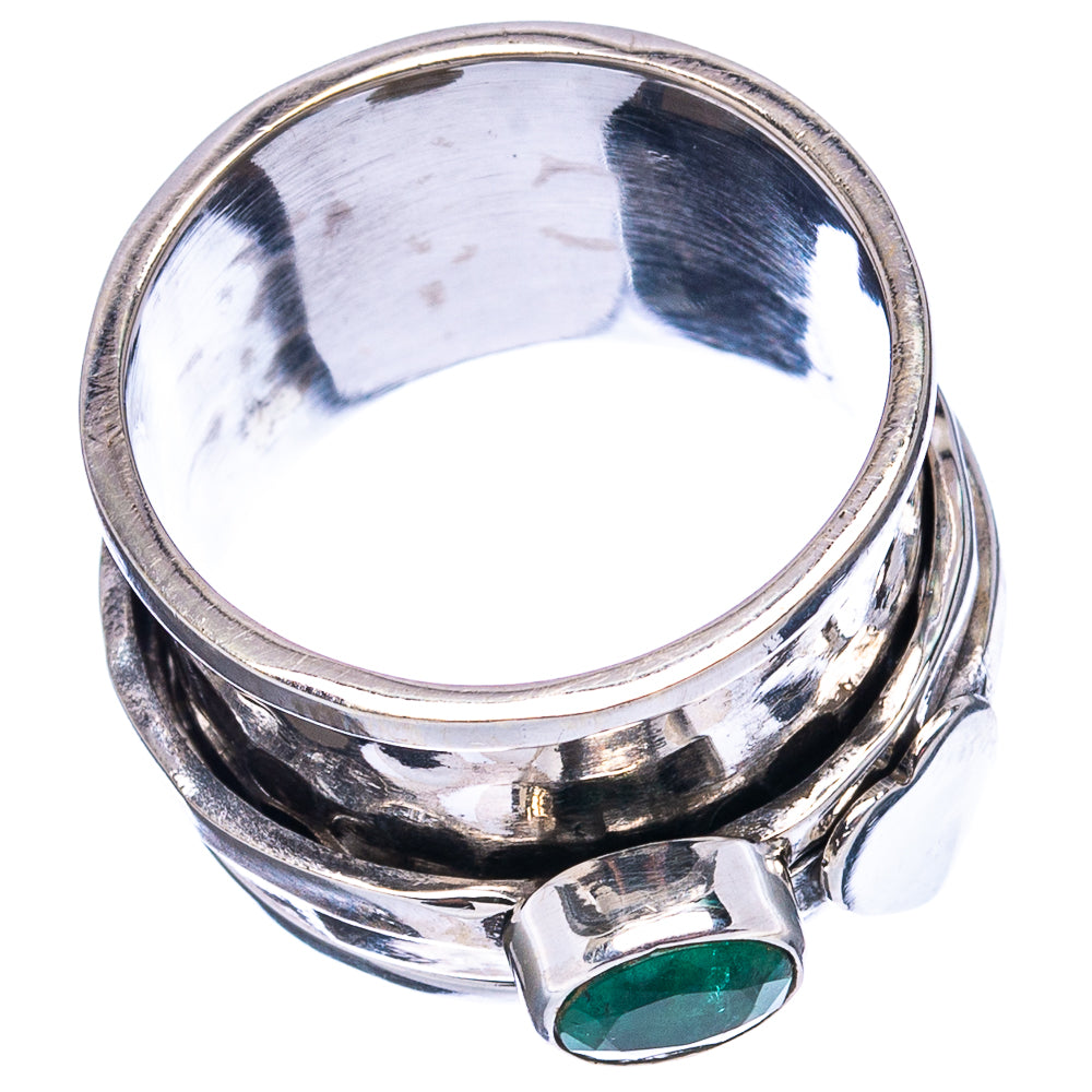 Premium Zambian Emerald Ring Size 7.75 (.925 Sterling Silver)