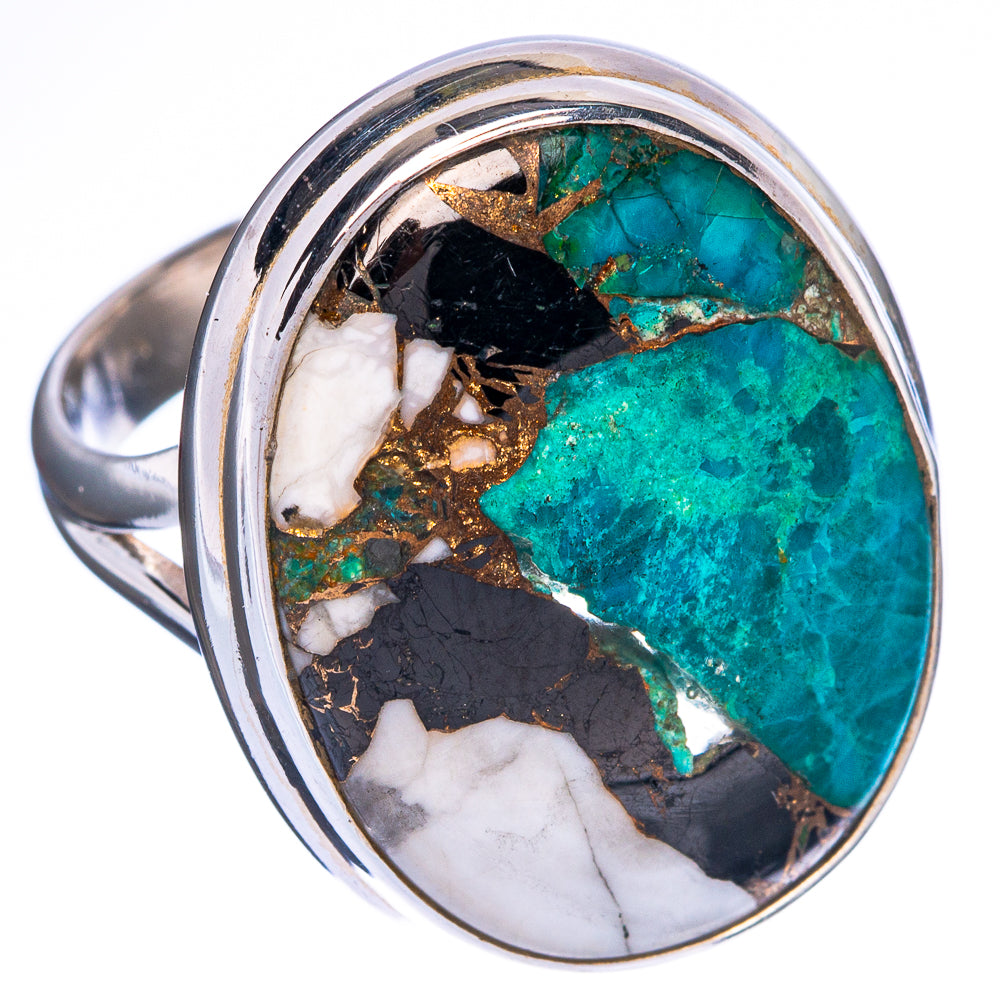 Chrysocolla Howlite Ring Size 7.25 (925 Sterling Silver) R1359