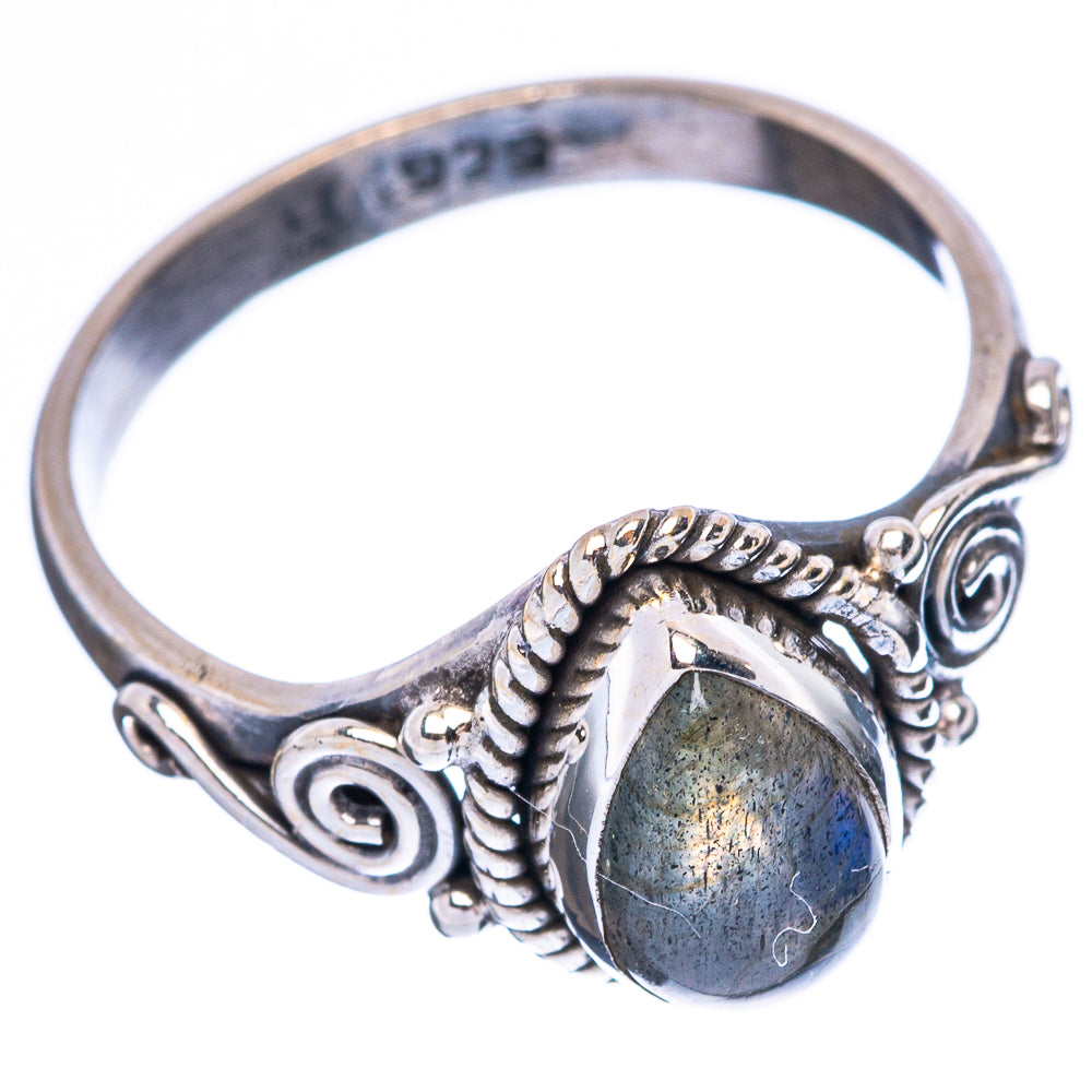 Labradorite Dainty Ring Size 7 (925 Sterling Silver) R5163