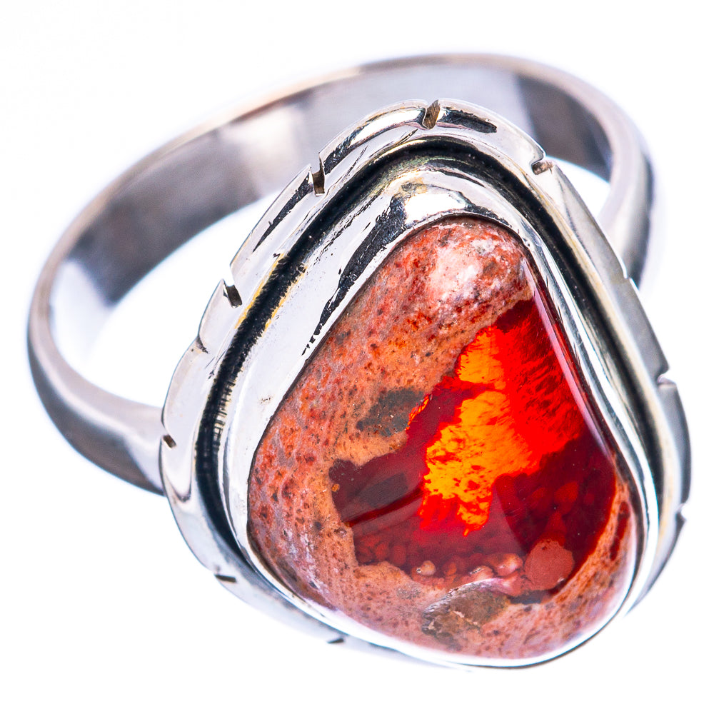 Rare Mexican Fire Opal Ring Size 6.5 (925 Sterling Silver) R3990