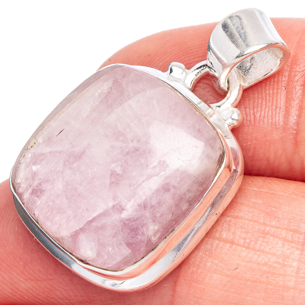 Kunzite Pendant 1 1/8" (925 Sterling Silver) P40548