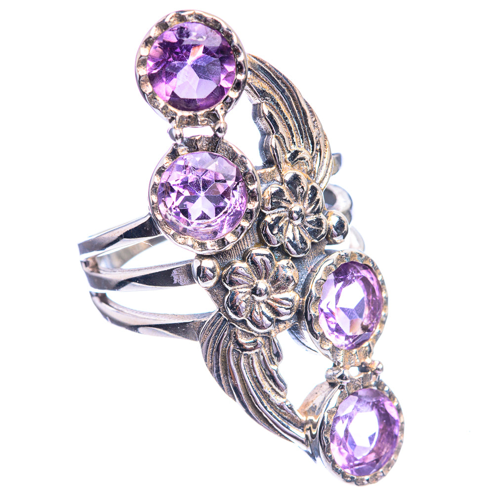 Faceted Amethyst Ring Size 6.5 (925 Sterling Silver) R142262